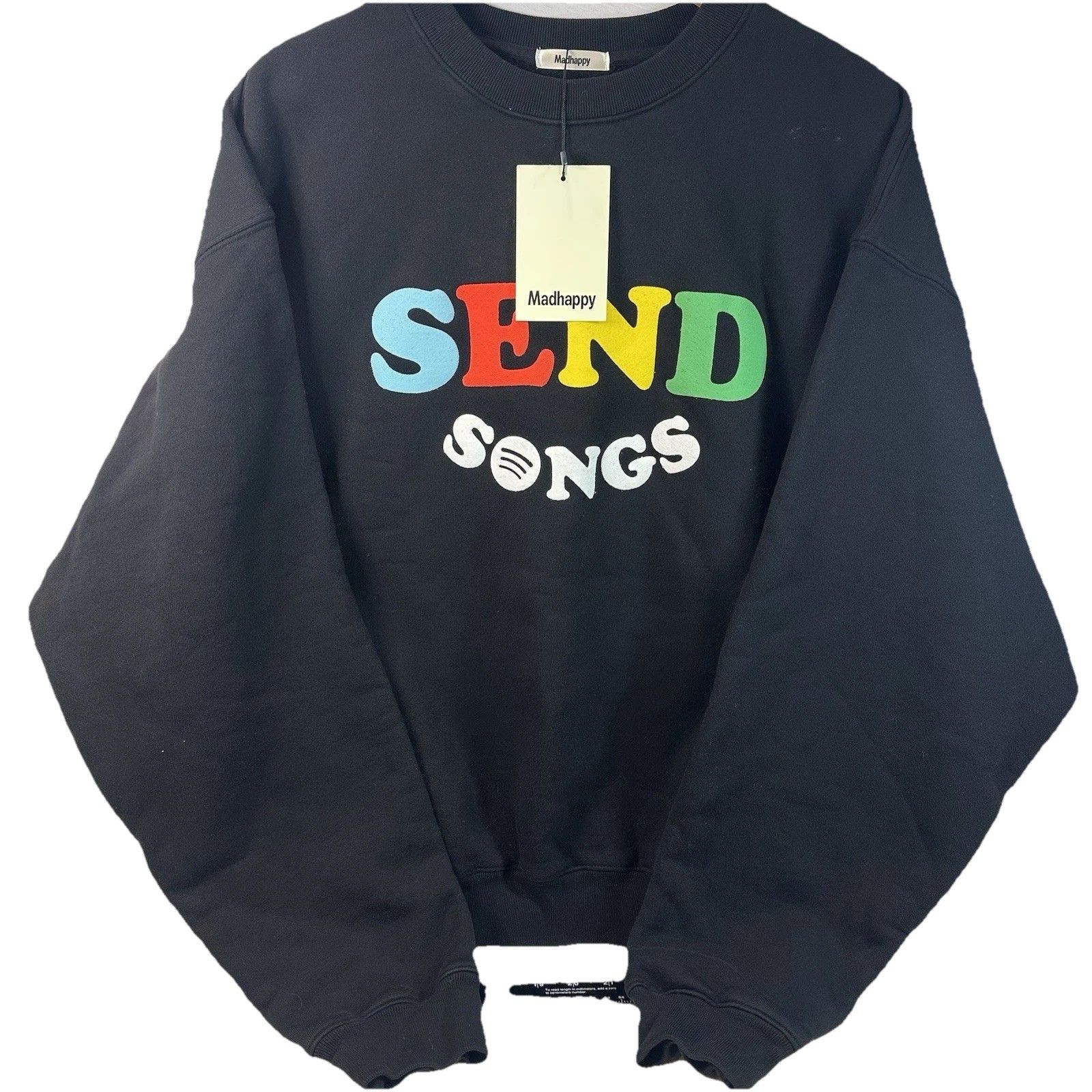 Madhappy Spotify Collab Black Send Songs Sweatshirt Sz L Music Rare